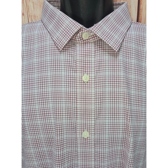 Untuckit Mens XXX-Large Button-Up Shirt Nylon Blend Red & White Checkered - Picture 3 of 8